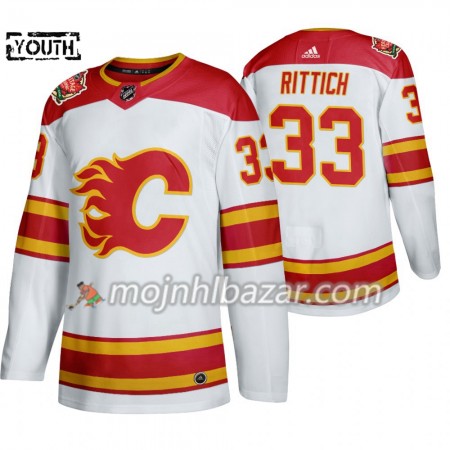 Dresovi Calgary Flames David Rittich 33 Adidas 2019 Heritage Classic Bijela Authentic - Dječji Dresovi Calgary Flames David Rittich 33 Adidas 2019 Heritage Classic Bijela Authentic - Dječji